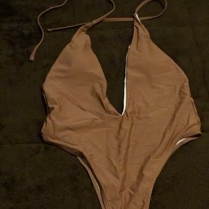 Brown one piece